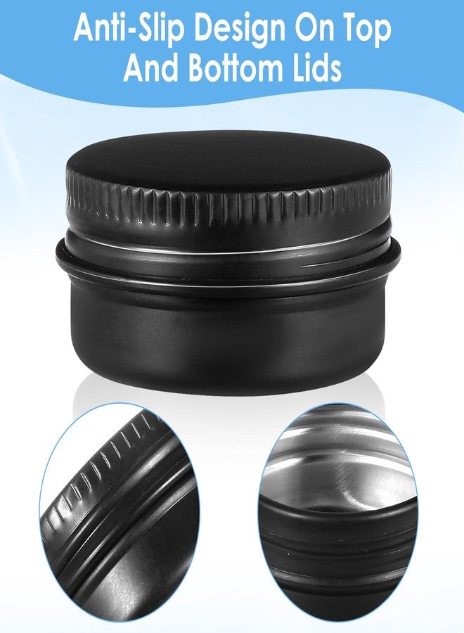 ElevateTech Metal Pill Organizer Box, 10 Pcs Portable Pill Case Travel Aluminum Alloy Pills Container Box for Purse Daily Medicines Storage Boxes Round Aluminum Tin Jars Containers, 10 mL, Black - Image 3